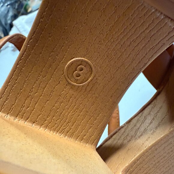 Universal Thread Womens Valerie Platform Heels Tan Strappy Sandals Sz 8 - Picture 7 of 12